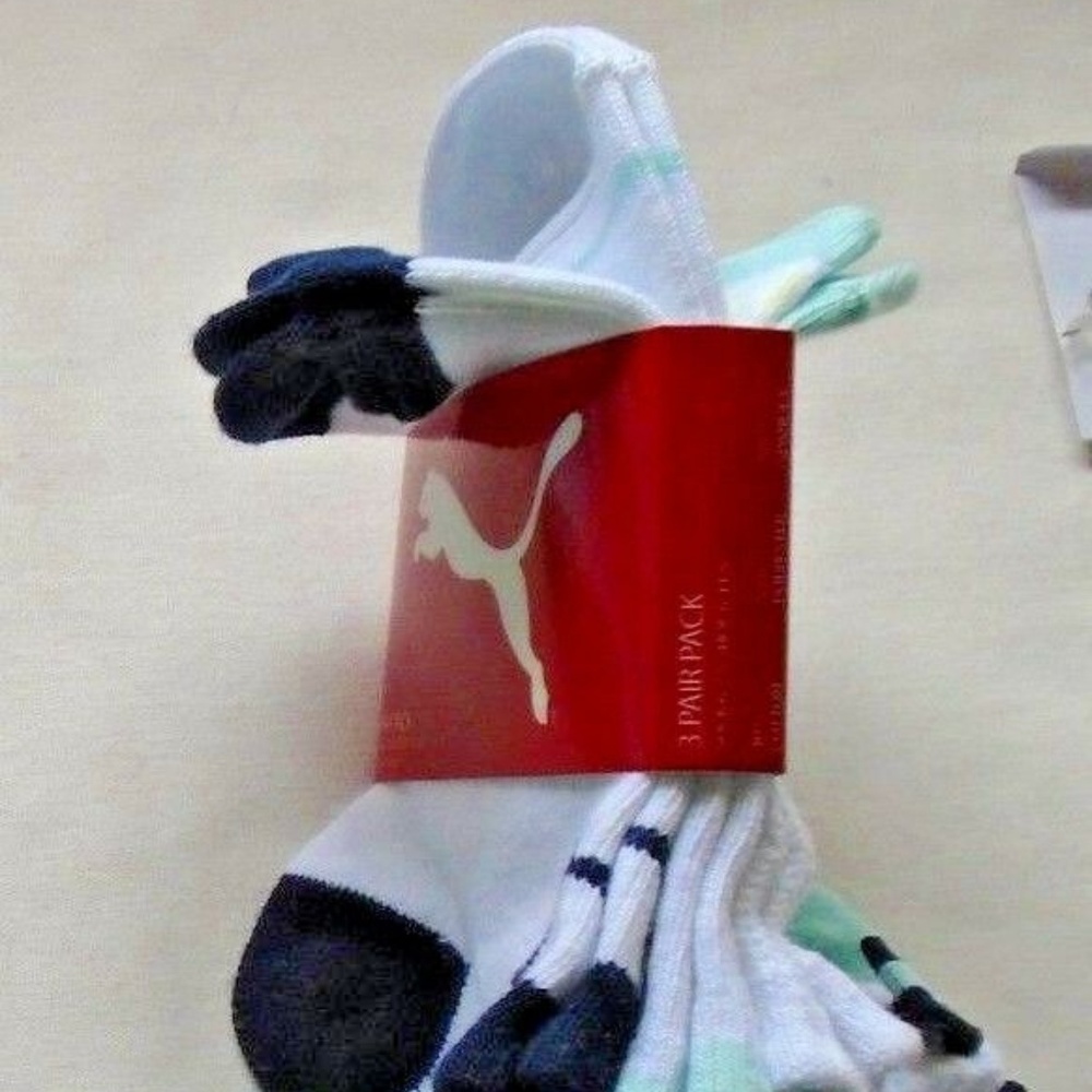 Vintage 3 Pairs Puma Booties Socks - Picture 1 of 4